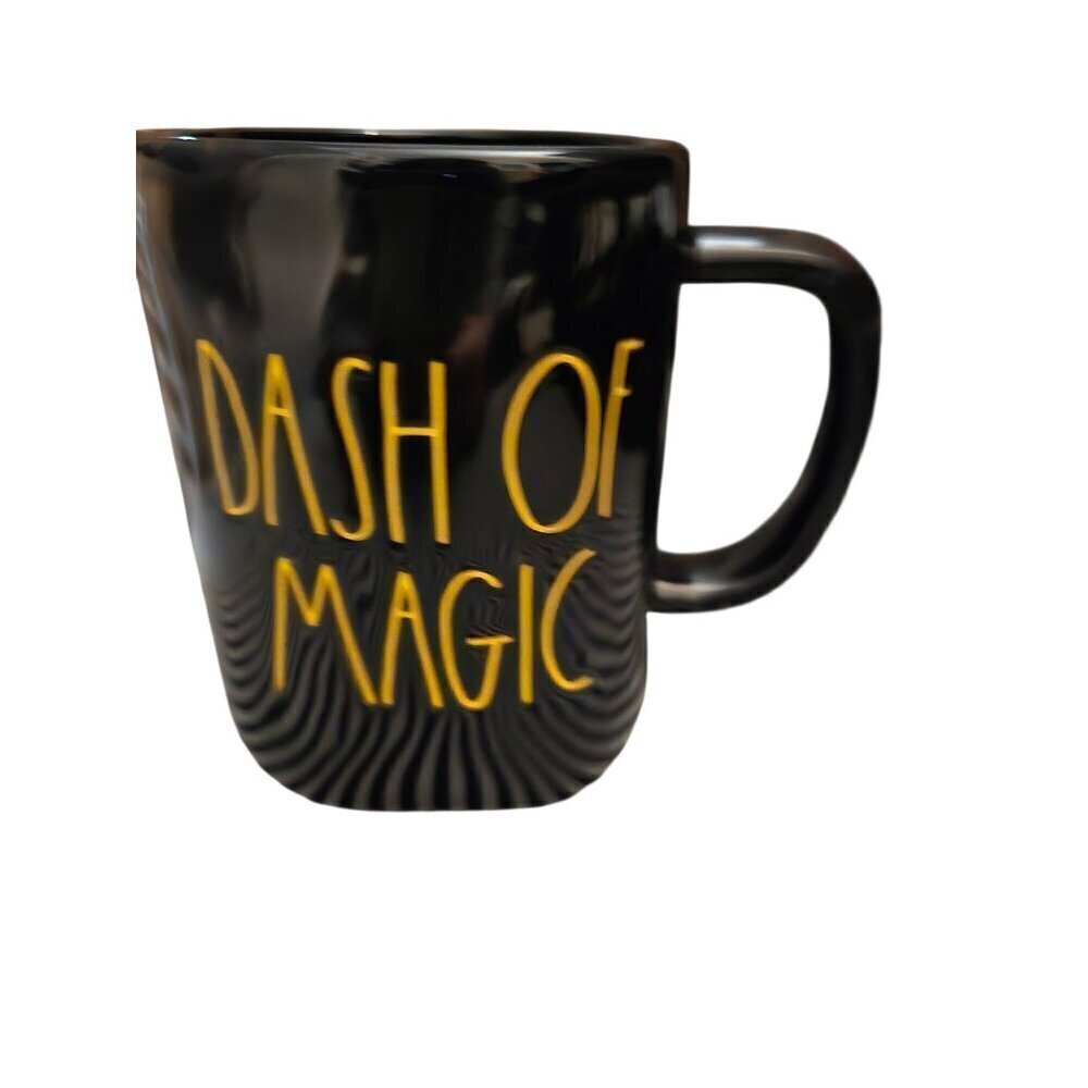NWT Rae Dunn Halloween Dash of Magic Coffee Mug Black Orange